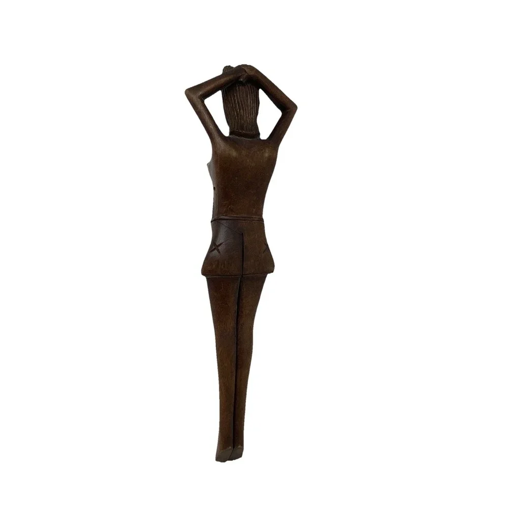 Vintage Hand Carved Wooden Nutcracker Nude Naked Lady Woman 14